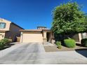 Charming single-story home featuring a front yard with mature shade tree and green shrubs at 7925 S 24Th Way, Phoenix, AZ 85042