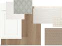 Assortment of luxurious design materials including stone, carpet, tile, wood, and quartz for a customized home at 3362 W Sunstone Dr, San Tan Valley, AZ 85144