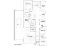 Detailed floor plan showcases the layout with bedrooms, bathrooms, kitchen, living spaces, and garage at 25576 N 174Th Dr, Surprise, AZ 85387