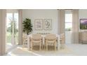 Elegant dining room featuring a white table, comfortable seating, and bright natural light at 24971 N 167Th Dr, Surprise, AZ 85387