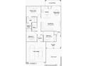 Detailed floor plan showcases the layout of the home, including bedrooms, bathrooms, and living spaces at 24971 N 167Th Dr, Surprise, AZ 85387