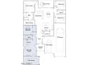 Detailed floor plan showcasing the layout of the home, including bedrooms, bathrooms, and living areas at 25233 N 177Th Dr, Surprise, AZ 85387