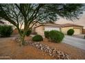Inviting single-Gathering home with a two-car garage, xeriscaping, and a mature tree at 2006 W Gold Dust Ave, Queen Creek, AZ 85144