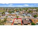 Aerial view of a home showcasing its location within a vibrant neighborhood at 7431 W Mclellan Rd, Glendale, AZ 85303