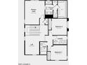 Second-story floor plan features a primary suite with a walk-in closet, 3 additional bedrooms, a laundry room and bathrooms at 25228 N 165Th Ln, Surprise, AZ 85387