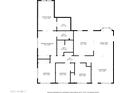 Detailed floorplan showcasing the layout of the home, including the bedrooms, kitchen, and living areas at 18212 N 43Rd Pl, Phoenix, AZ 85032