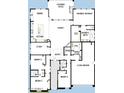 Floor plan showcasing a four-bedroom home with a three-car garage, study, covered patio, and an open-concept living area at 20213 W San Juan Ave, Litchfield Park, AZ 85340