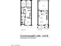 Detailed floor plan showcasing the layout of a spacious two-story townhome with living and bedroom spaces at 733 E Commonwealth Ave # 36, Chandler, AZ 85225