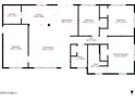 Detailed floorplan showcasing the layout of the home, including the living room, kitchen, bedrooms, and bathrooms at 1421 W Pasadena Ave, Phoenix, AZ 85013