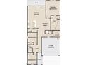 Detailed floor plan showcasing the layout of the home, including three bedrooms and a two-car garage at 29679 N Oak Dr, Florence, AZ 85132