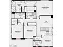 Upstairs floorplan featuring primary suite with bathroom, bedrooms, laundry room, and loft at 3751 S Tulip --, Mesa, AZ 85212