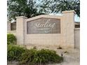 The Sterling at Lantana Estates community sign is made of decorative stone at 7313 S 25Th S Dr, Phoenix, AZ 85041