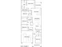 Floorplan featuring 4 bedrooms, 3 bathrooms, 2-bay garage, and covered porch and patio at 3122 S 156Th Ave, Goodyear, AZ 85338