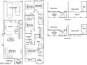 Detailed floorplan showcasing the layout of the home, including the garage, kitchen, and bedrooms at 3343 S Lily Ave, Mesa, AZ 85212