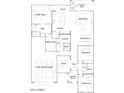 Detailed floor plan showcasing the layout with the owner's suite, kitchen, and a tandem two-bay garage at 3780 E Gold Mountain Ave, San Tan Valley, AZ 85143