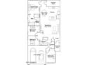 Detailed floorplan showcasing the layout of the home, including four bedrooms and a two-car garage at 23345 W Mobile Ln, Buckeye, AZ 85326