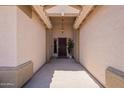 Covered entryway with light fixture leading to the front door at 509 W Villa Rita Dr, Phoenix, AZ 85023