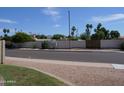 Neighborhood street view with palm trees and block wall fencing for privacy at 10190 N 106Th E St, Scottsdale, AZ 85258