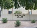 Sunvalley Villas community sign provides a warm welcome to residents and visitors at 205 N 74Th St # 110, Mesa, AZ 85207