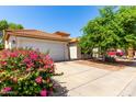 Charming single story home with a two-car garage and a well-maintained front yard, colorful bougainvillea and red tile roof at 8341 W Cypress St, Phoenix, AZ 85037
