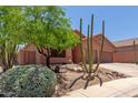 Desert home featuring a two-car garage and xeriscaped front yard at 14657 N 103Rd Way, Scottsdale, AZ 85255