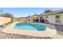Inviting backyard pool with a spacious patio area for entertaining and relaxing outdoors at 3505 S Westfall Ave, Tempe, AZ 85282
