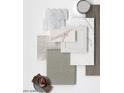 A beautiful collection of neutral-toned finish material selections for a new home at 17834 W Pierson St, Goodyear, AZ 85395