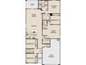 Open-concept floor plan featuring a great room, kitchen with island, four bedrooms, and a two-car garage at 3348 E Valleyhigh Trl, San Tan Valley, AZ 85143