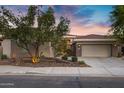 View of the front exterior of the single story home with desert landscaping in the front at 645 W Longhorn Dr, Chandler, AZ 85286