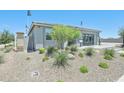 Stylish one-story home featuring desert landscaping and a welcoming entrance at 3310 E Valleyhigh Trl, San Tan Valley, AZ 85143