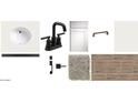 A variety of bathroom components for creating a contemporary bathroom with wood-look floors at 3322 E Valleyhigh Trl, San Tan Valley, AZ 85143