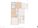 Detailed floor plan illustrating the layout of bedrooms, living spaces, and outdoor patio at 3905 E Derringer Way, Gilbert, AZ 85297