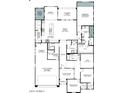 Layout of the home includes a spacious primary bedroom, a den, and a 3-bay tandem garage at 5705 W St Moritz Ln, Glendale, AZ 85306