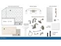 Selection of bathroom finishes including an extended shower, modern lighting, and brushed nickel fixtures at 5857 W Mauna Loa Ln, Glendale, AZ 85306