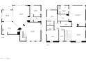 Detailed floor plan showcasing the layout of the home's first and second floors at 3575 E Gary Way, Gilbert, AZ 85234