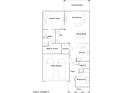 Floor plan featuring 2 bedrooms, 2 bathrooms, 2-bay garage, kitchen, laundry, den, great room, dining room and covered patio at 17387 W Whispering Wind Rd, Surprise, AZ 85387