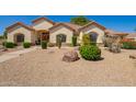 Expansive front yard featuring desert landscaping, large boulders and well-manicured shrubbery at 5534 W Riviera Dr, Glendale, AZ 85304