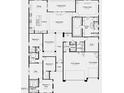Detailed floor plan showcases spacious layout with multiple bedrooms, living spaces, and garage at 7632 W Remuda Dr, Peoria, AZ 85383
