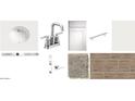 Bathroom finishes include quartz countertops, chrome fixtures, modern cabinetry, carpet, and wood-look tile flooring at 47706 W Kenner Dr, Maricopa, AZ 85139