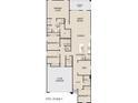 Spacious home floor plan with four bedrooms, open living spaces, den, a laundry room, and a two-car garage at 47706 W Kenner Dr, Maricopa, AZ 85139