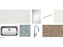 Detailed kitchen finishes include quartz countertops, modern cabinetry, stainless steel sink, and wood flooring at 47706 W Kenner Dr, Maricopa, AZ 85139
