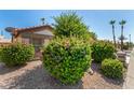 Landscaped front yard featuring colorful bushes and desert landscaping at 15011 W Verde Ln, Goodyear, AZ 85395