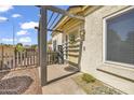Covered entryway featuring a decorative door and 'Welcome' sign at 3855 W Denver St, Chandler, AZ 85226