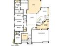 Detailed floor plan showcases open layout with kitchen, Gathering room, three bedrooms, and three-car garage at 6848 N 190Th Ave, Waddell, AZ 85355