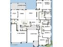 Spacious floor plan featuring a four-car garage, courtyard, and luxurious owner's retreat at 18138 E Creosote Ln, Queen Creek, AZ 85142