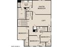 Second story layout featuring Primary bedroom and loft with multiple bedrooms at 5992 E Artemis Dr, Florence, AZ 85132