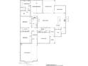Detailed floor plan showcasing the layout of the home, including the bedrooms, bathrooms, kitchen and living spaces at 6446 E Omega Cir, Mesa, AZ 85215