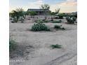 Expansive desert property with native plants and a glimpse of the home in the distance at 13819 E Cavalry Dr, Scottsdale, AZ 85262