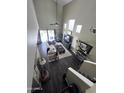 High-angle view of the living room with vaulted ceilings and lots of natural light at 2339 E Evans Dr, Phoenix, AZ 85022
