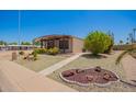 Single story home with rock landscaping and mature desert trees at 2529 N Barber Dr, Mesa, AZ 85215